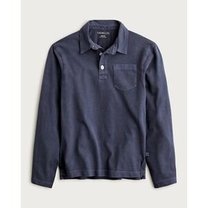 Crewcuts J.Crew Boys Navy Blue Long‎ Sleeve Cotton Jersey Polo Shirt Size 14 XXL